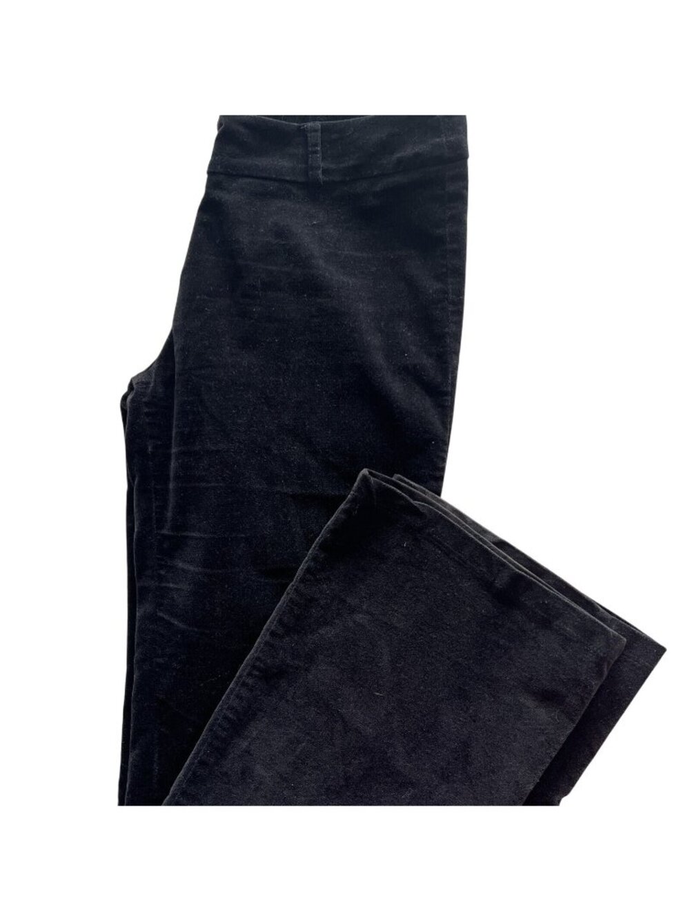 Reference Vintage Black Velvet Stretch Pants Mid-Rise Straight Leg Size 14